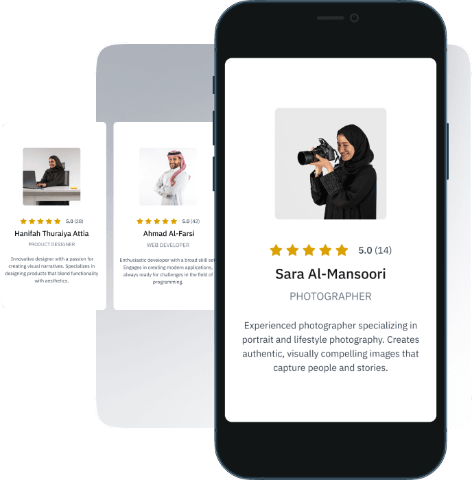 صورة مثال للعثور على مستقلين