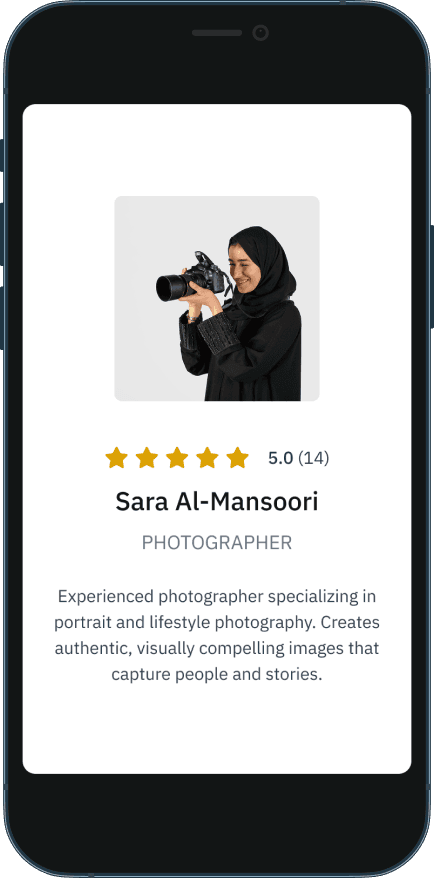 صورة مثال للعثور على مستقلين